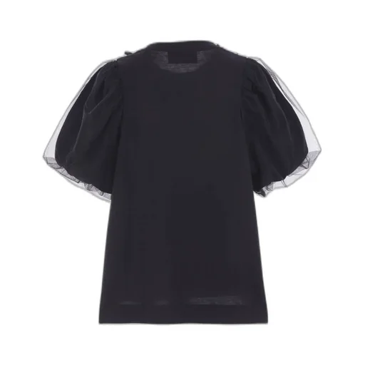 Simone Rocha Embellished Tulle Detailed Top