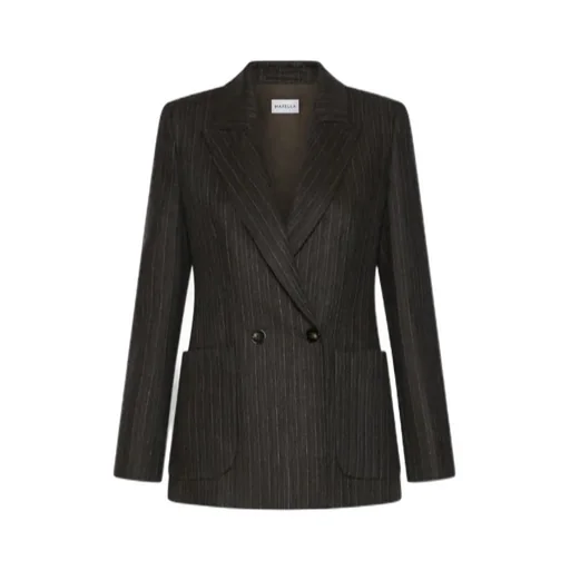 Double-Breasted Pure Wool Blazer