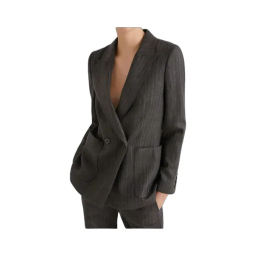 Double-Breasted Pure Wool Blazer