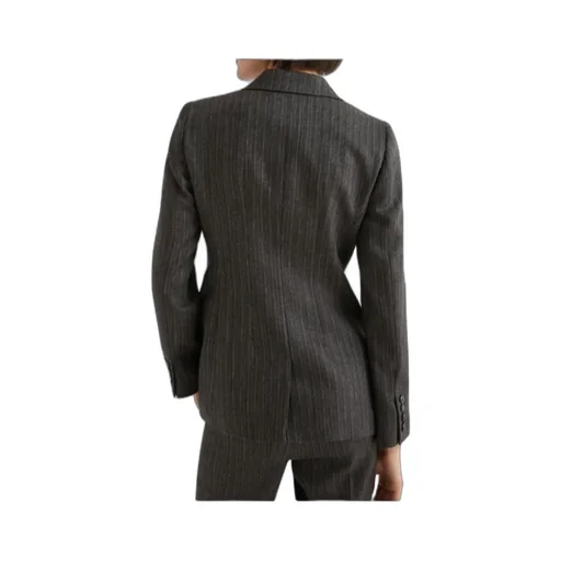 Double-Breasted Pure Wool Blazer