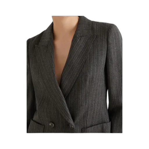 Double-Breasted Pure Wool Blazer