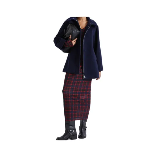 Flared Heavy Jacket - Navy
