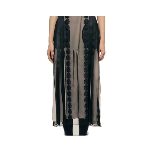 Simone Rocha Layered Ribbon Daisy Chain Multi Slit Dress