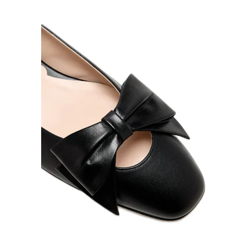 Valentino Bowow Round Toe Slip-On Ballet Flats