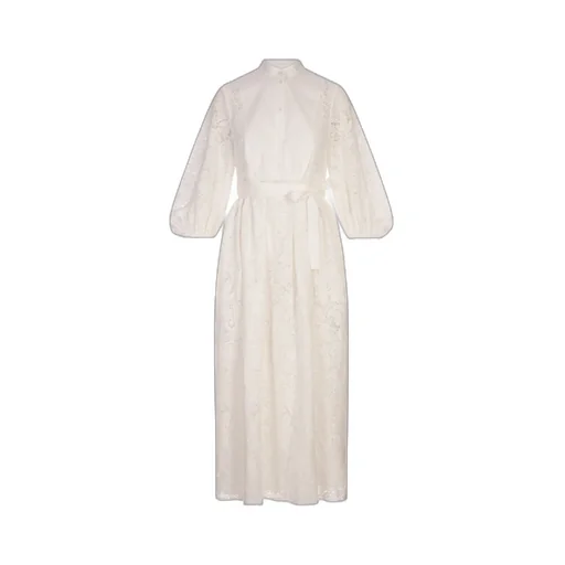 Long-Sleeve Belted Midi Dress