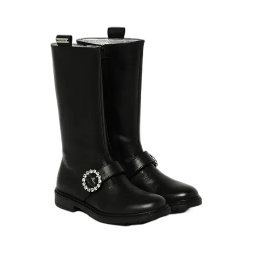 Monnalisa Embellished Pull-On Knee-High Boots