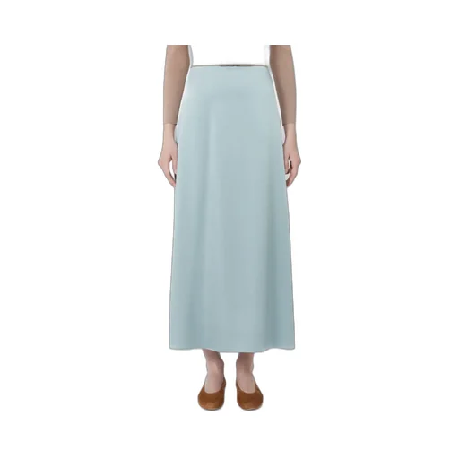 Satin Calf-Length Skirt