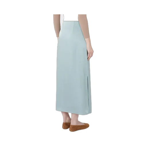 Satin Calf-Length Skirt