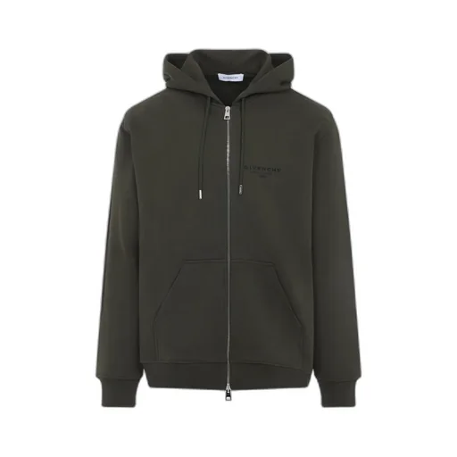 Givenchy Logo Printed Zipped Hoodie