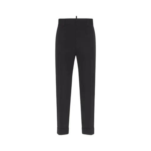 Dsquared2 Logo Plaque Turn Up Pants