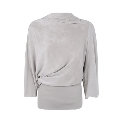 Draped Cowl-Neck Top