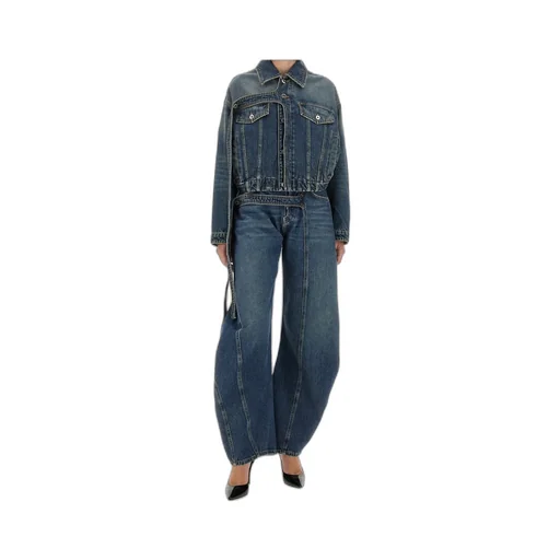 Button-Down Long-Sleeved Denim Jacket