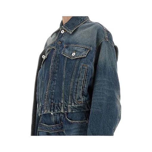 Button-Down Long-Sleeved Denim Jacket