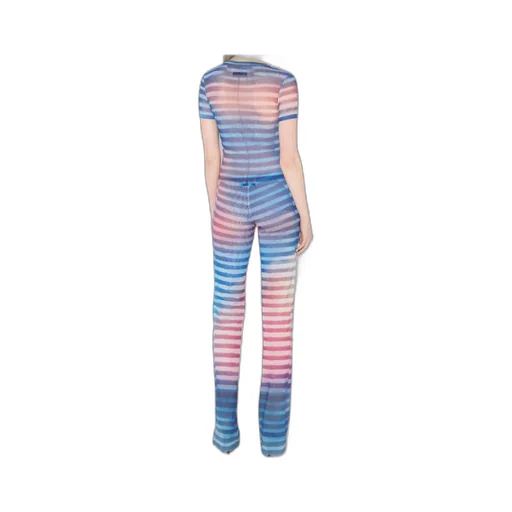 Striped Mesh Top