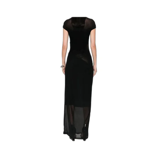Mesh-Panelled Maxi Dress