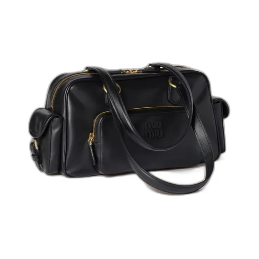 Pocket Nappa Leather Top-Handle Bag