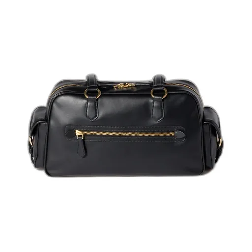 Pocket Nappa Leather Top-Handle Bag