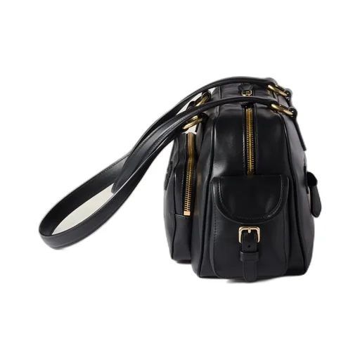Pocket Nappa Leather Top-Handle Bag