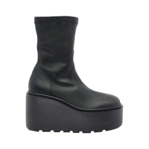 Vic Matie Round-Toe Platform Ankle Boots