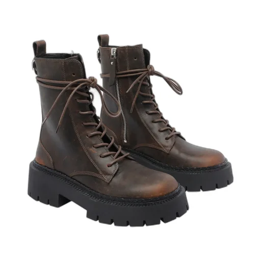 Vic Matie Lace-Up Ankle Saddle Boots