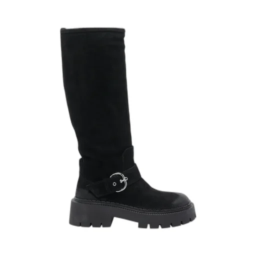 Vic Matie Buckle Detailed Round-Toe Boots