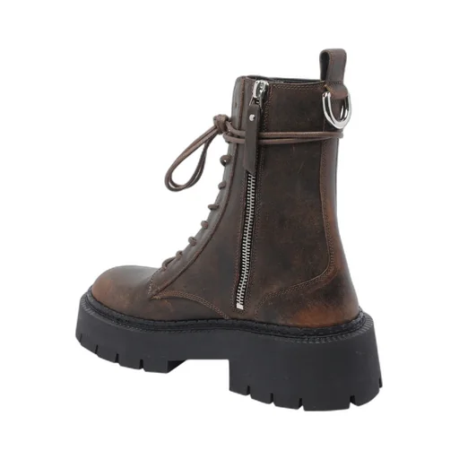 Vic Matie Lace-Up Ankle Saddle Boots