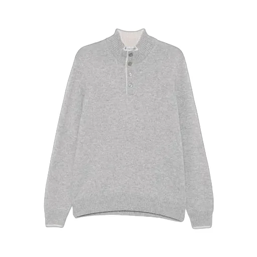 Long-Sleeved Button-Up Sweater