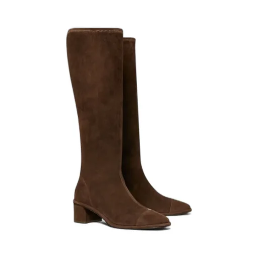 Tory Burch Cap-Toe Knee-High Boots