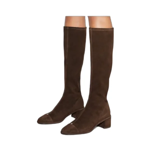 Tory Burch Cap-Toe Knee-High Boots