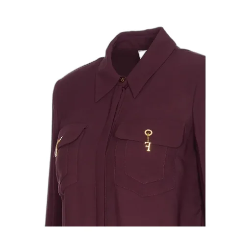 Charm-Detail Pocket Shirt