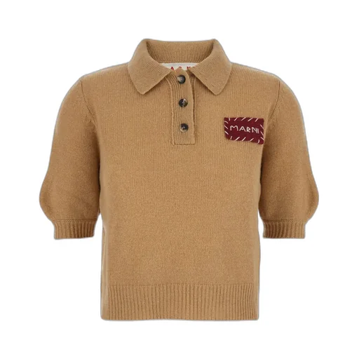 Marni Logo Appliqué Polo Jumper