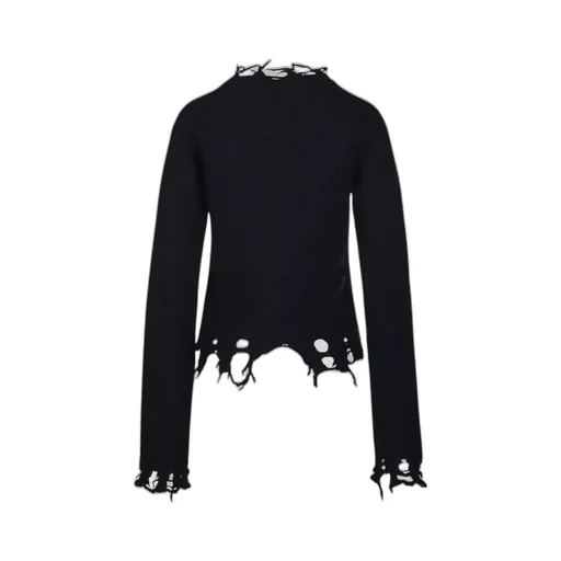 Frayed-Hem Distressed Cardigan