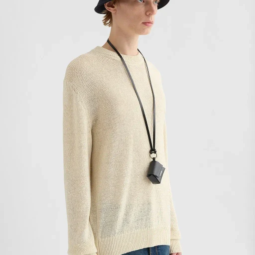 Silk Blend Crew-Neck Sweater