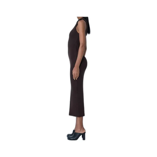 Jw Anderson Twisted Strap Ribbed Sleeveless Dress