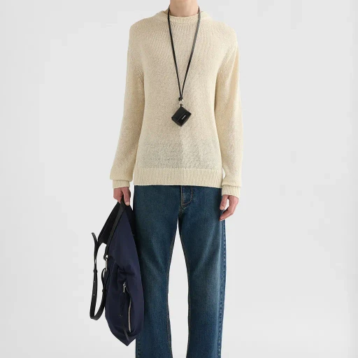 Silk Blend Crew-Neck Sweater