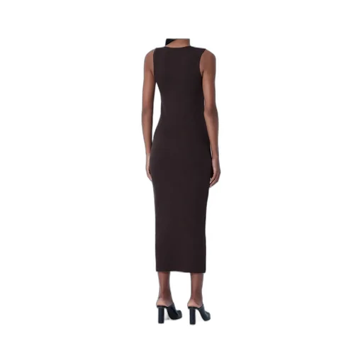 Jw Anderson Twisted Strap Ribbed Sleeveless Dress