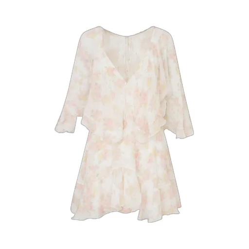 Avaline Ruffled Floral-Print Dress