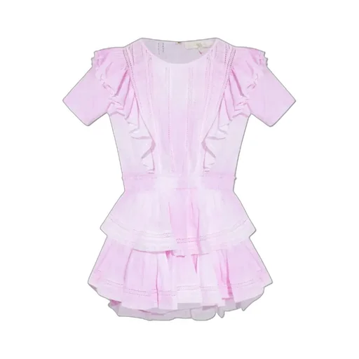 Natasha Eyelet-Lace Tiered Mini Dress