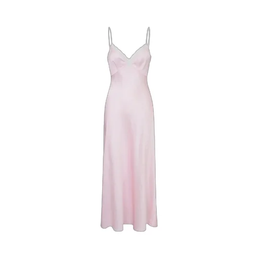 Manuela Lace-Trimmed Polka-Dot Maxi Dress