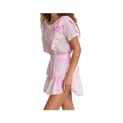 Natasha Eyelet-Lace Tiered Mini Dress