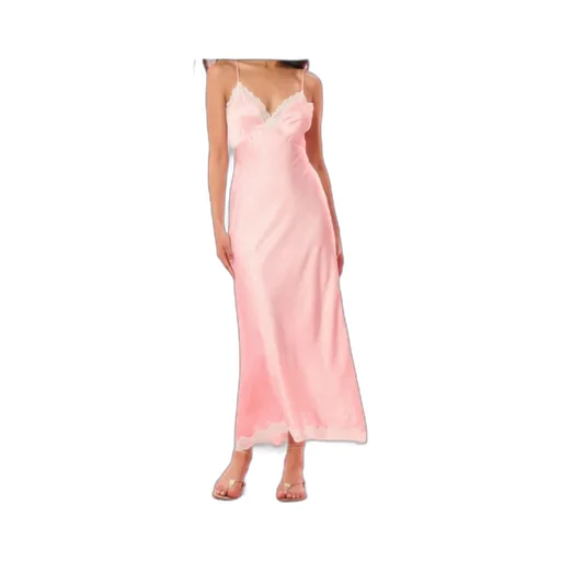 Manuela Lace-Trimmed Polka-Dot Maxi Dress