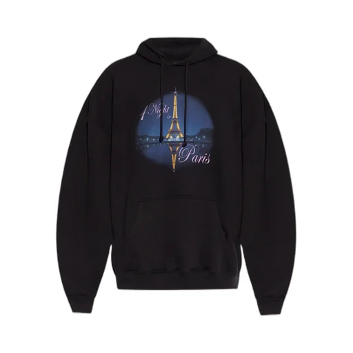 Night In Paris-Print Hoodie