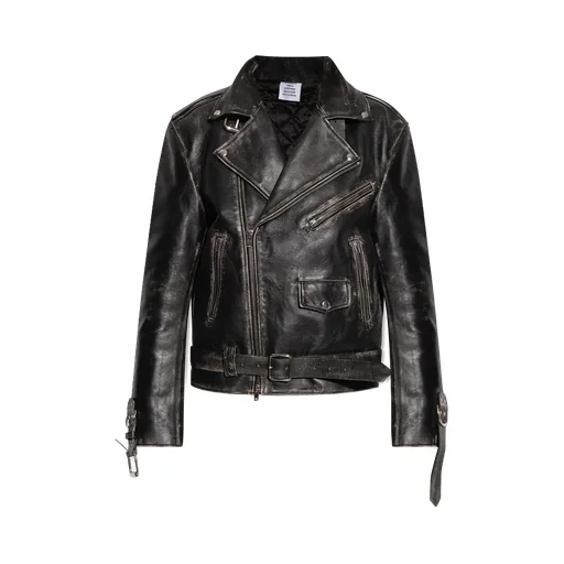 Long Sleeve Leather Jacket