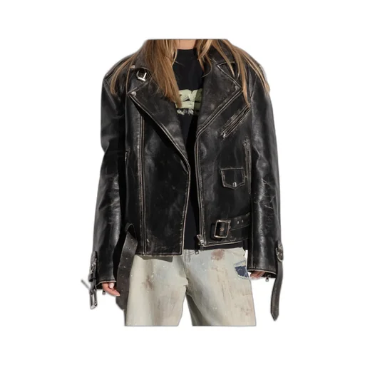 Long Sleeve Leather Jacket