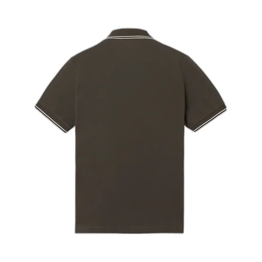 Stone Island Logo Patch Buttoned Polo Shirt