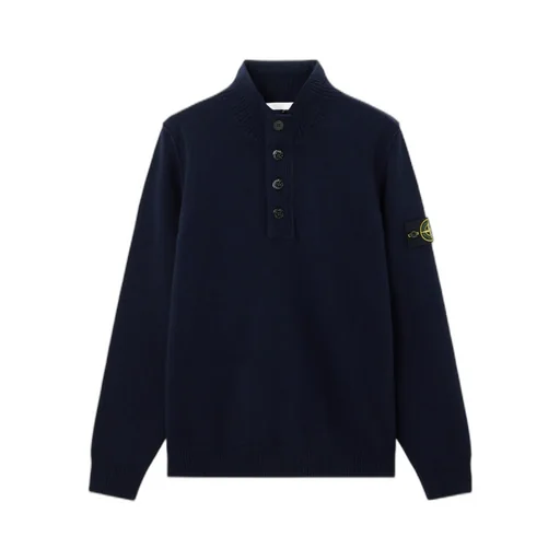 Stone Island Logo Patch High Neck Sweater