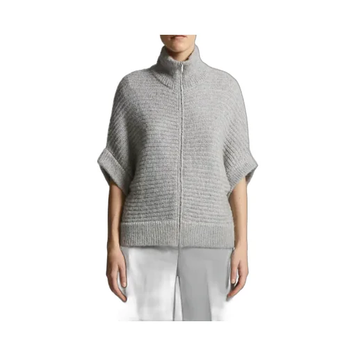 Peserico Zip-Up Short-Sleeve Cardigan