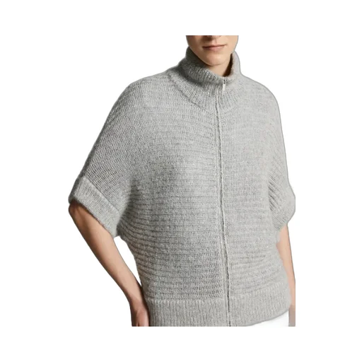 Peserico Zip-Up Short-Sleeve Cardigan