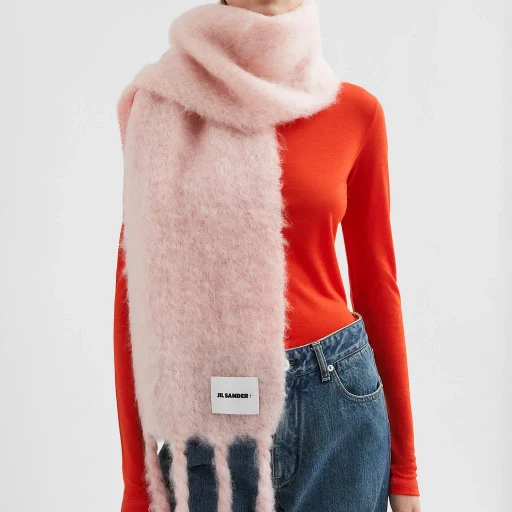 Slim Wool Blend Scarf