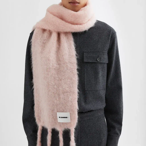 Slim Wool Blend Scarf